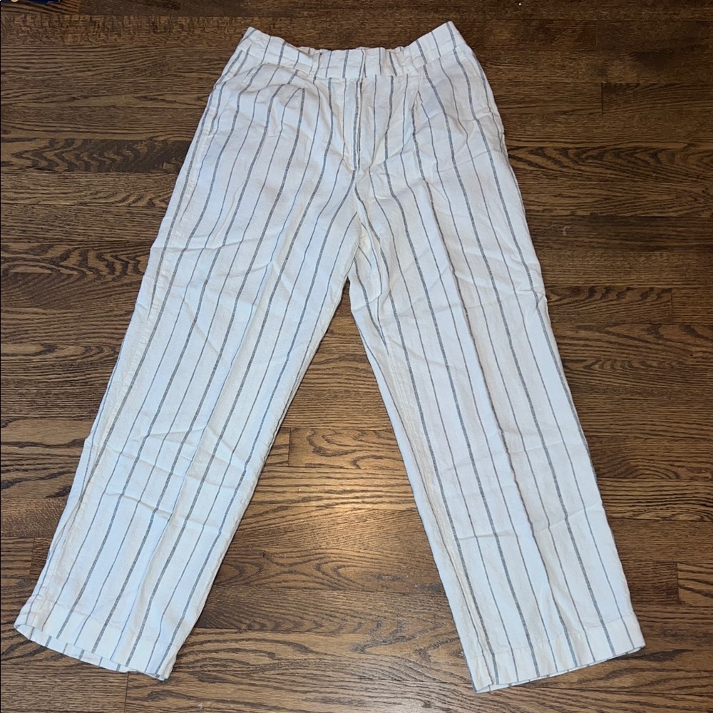 Old Navy Striped White Pants Medium